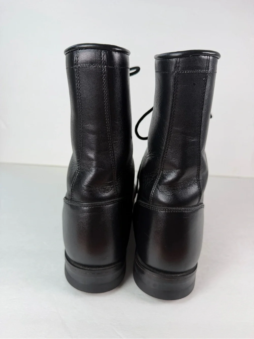 Justin Boots Men’s 9 B Black Leather Lace Up Kiltie Roper Western Boots